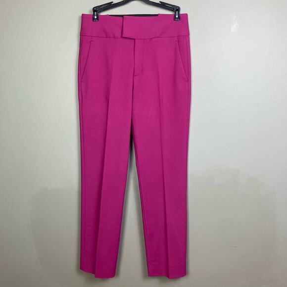 Argent Pink Dress Pants 4 Flex Waist Trouser Mid-Rise Workwear Career suiting